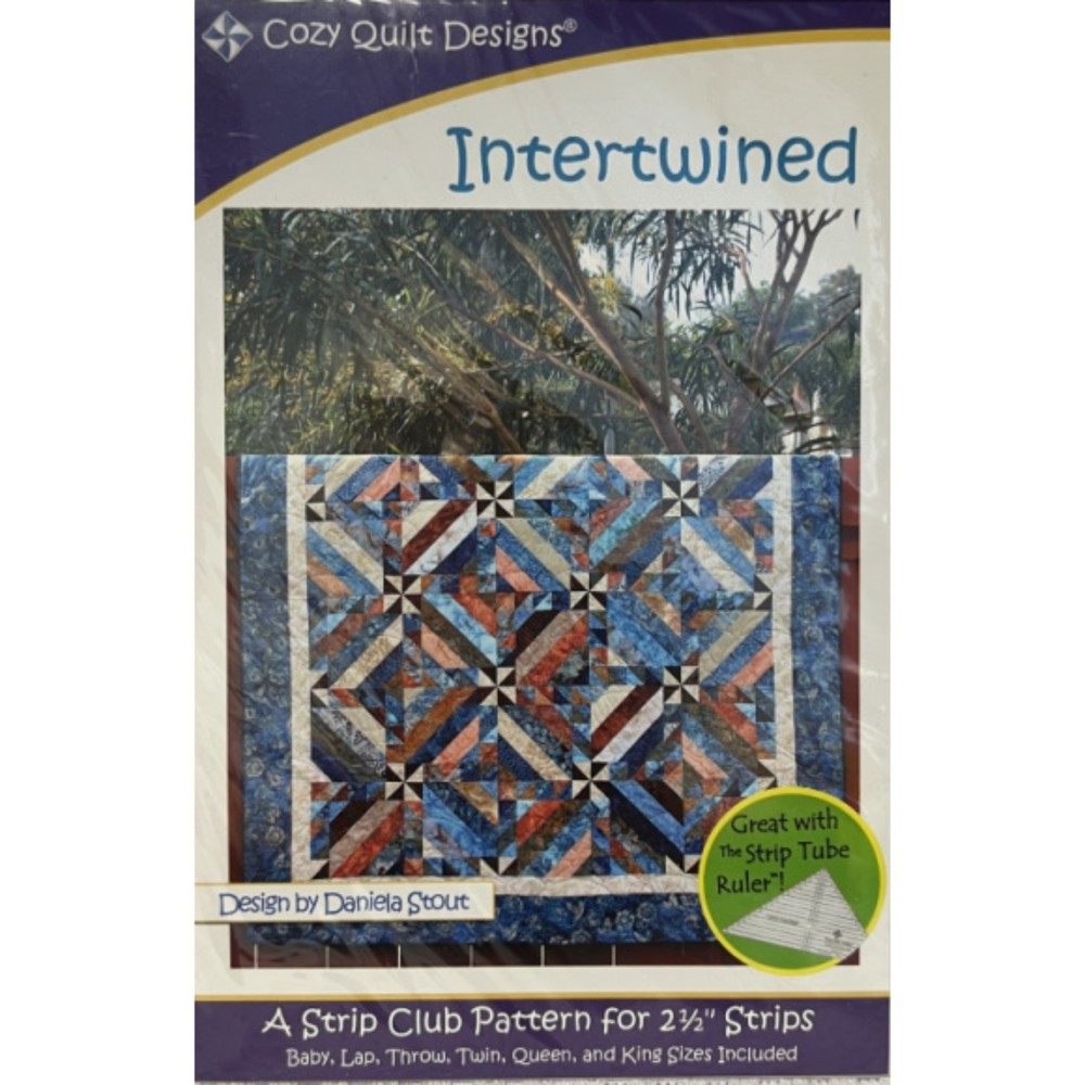 Cozy Quilt Designs - Intertwined Quilt Pattern - Sizes Throw, Twin, King